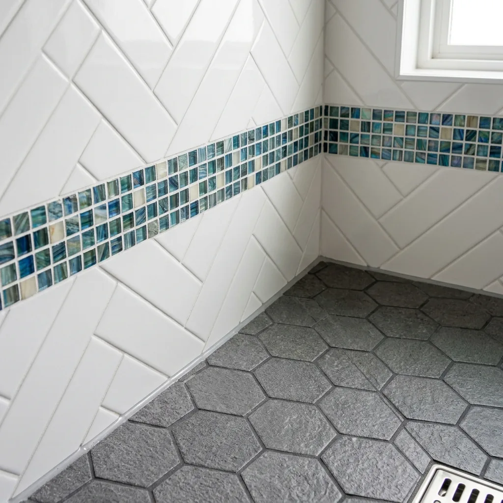 Custom tile installation in a Newcastle WA bathroom remodeling project